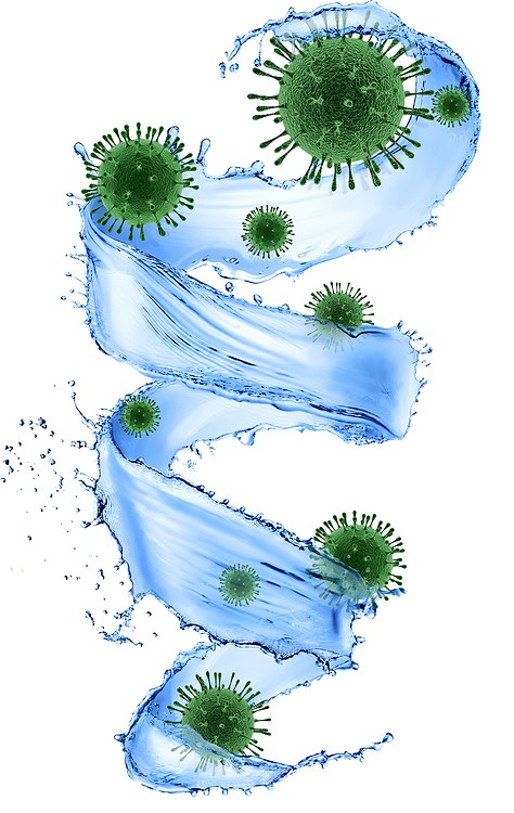 از بین بردن ویروس های درون آب